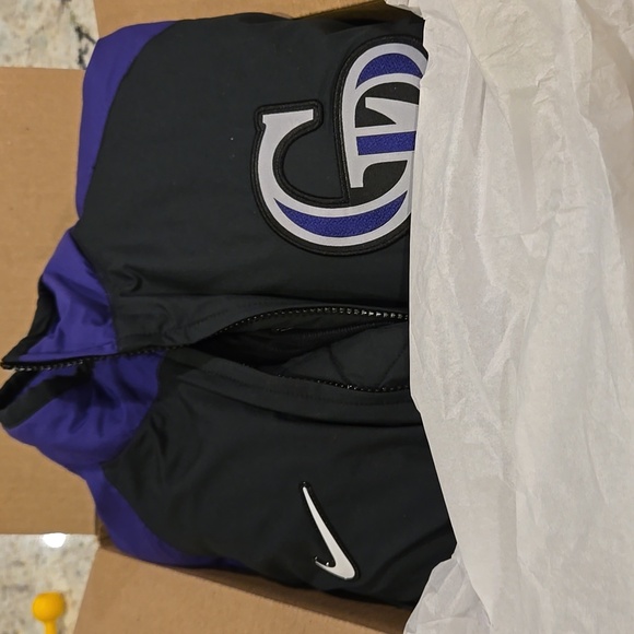 Nike MLB Colorado Rockies Official Dugout Baseball Jacket Size L - Picture 12 of 12